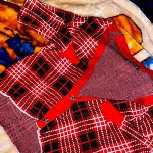 Single Breasted Plaid Cardigan